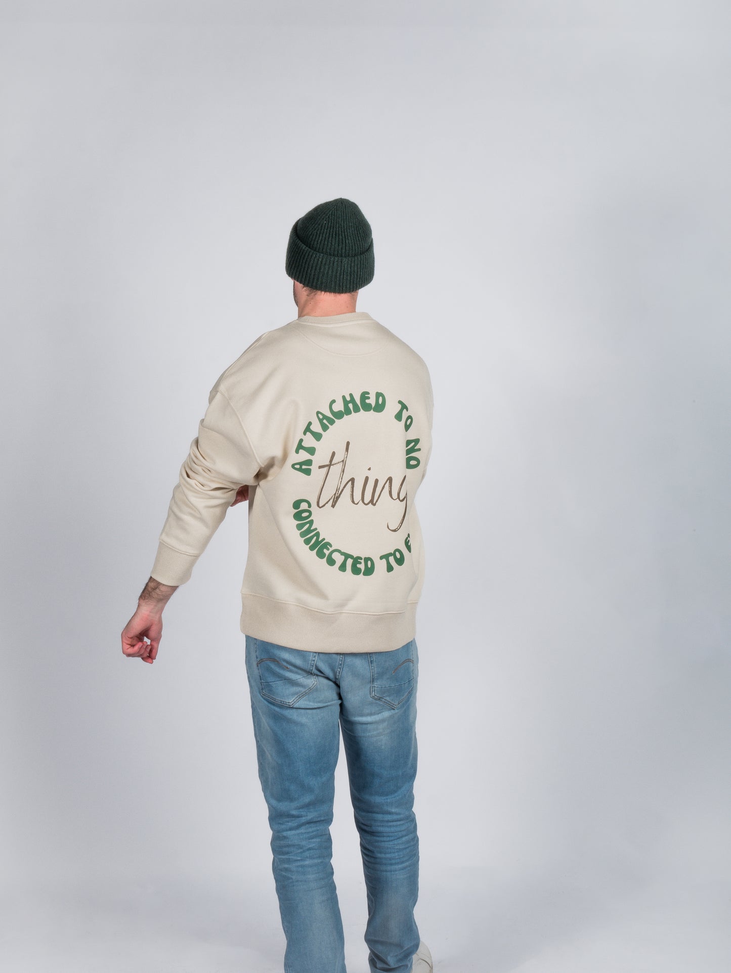 Crewneck Attached beige green