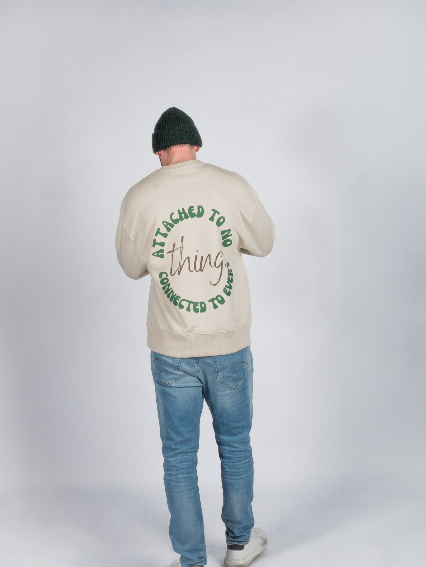 Crewneck Attached beige green