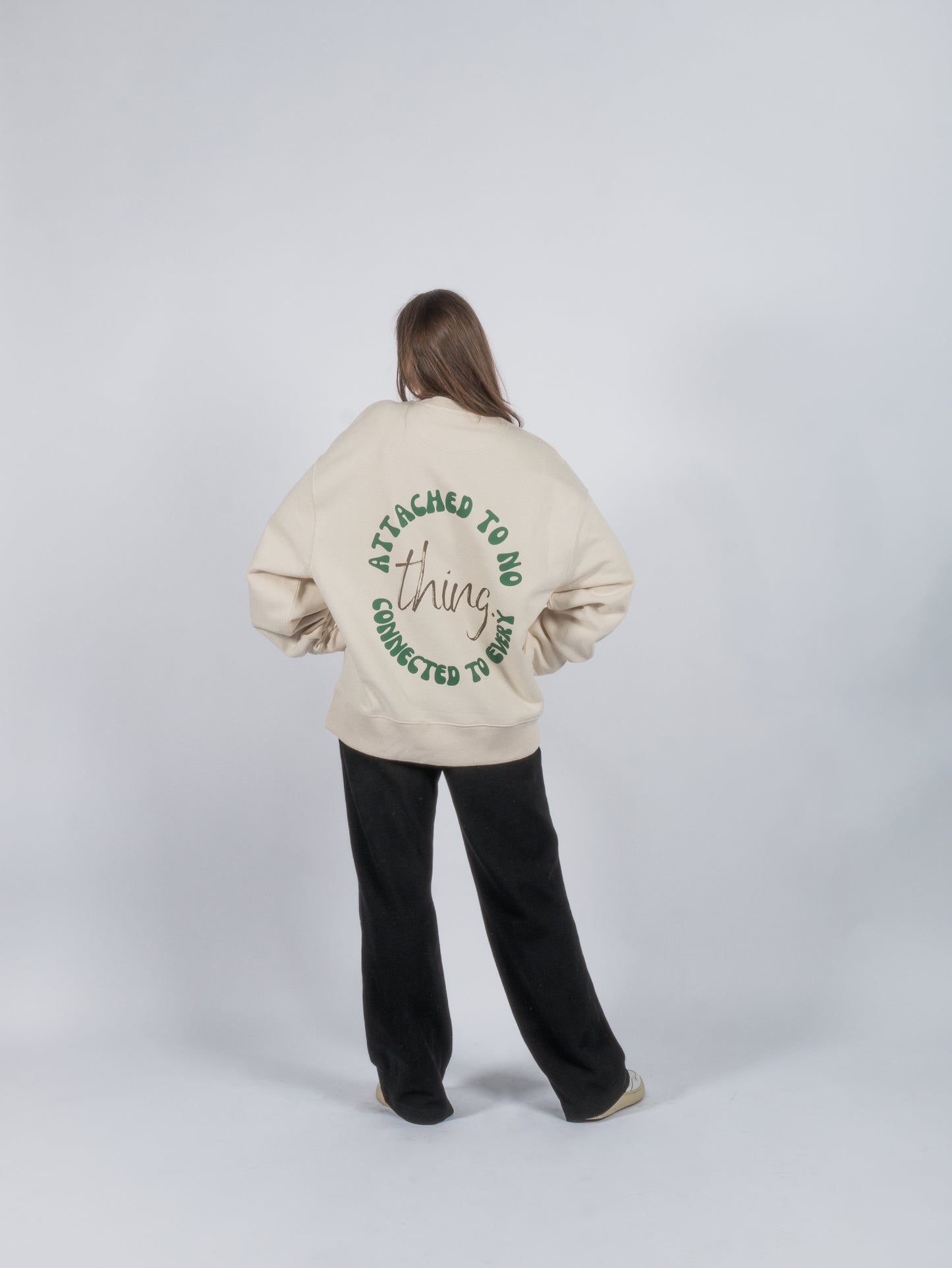 Crewneck Attached beige green
