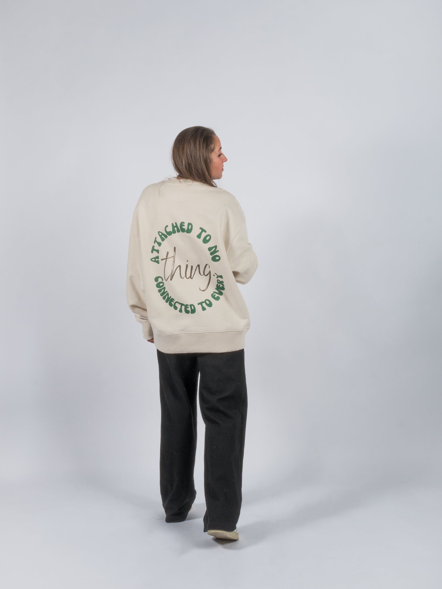 Crewneck Attached beige green