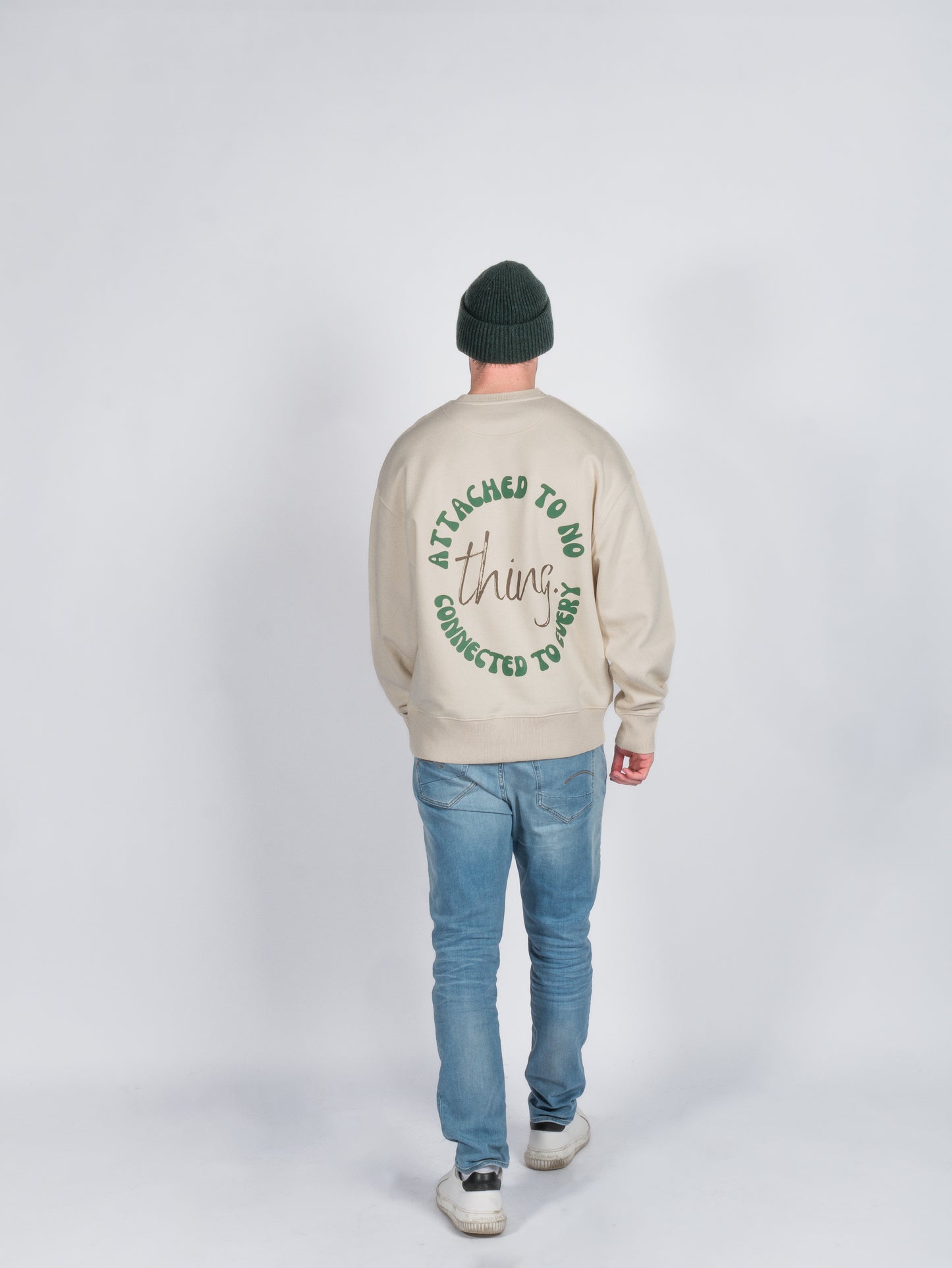 Crewneck Attached beige green