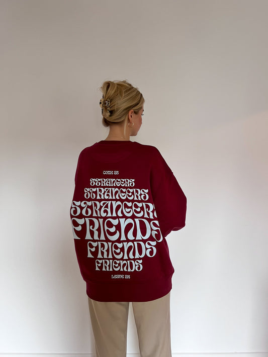 Crewneck Strangers bordeaux