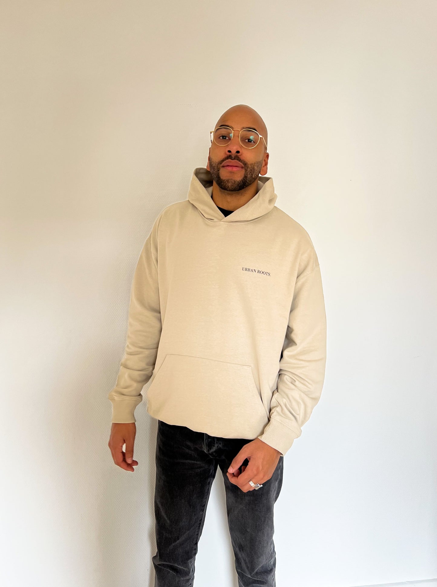 Hoodie Moonshot beige orange