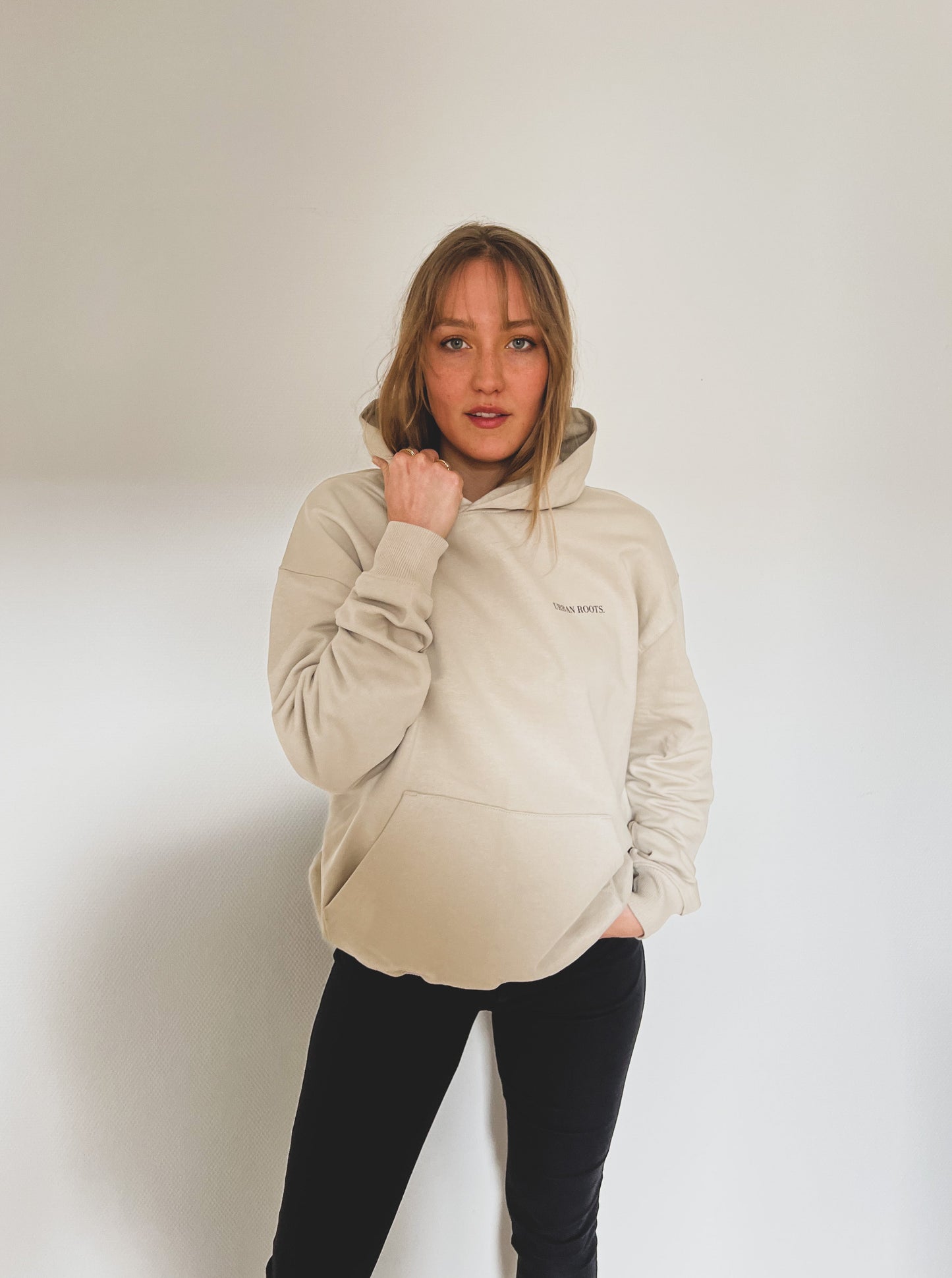 Hoodie Moonshot beige orange