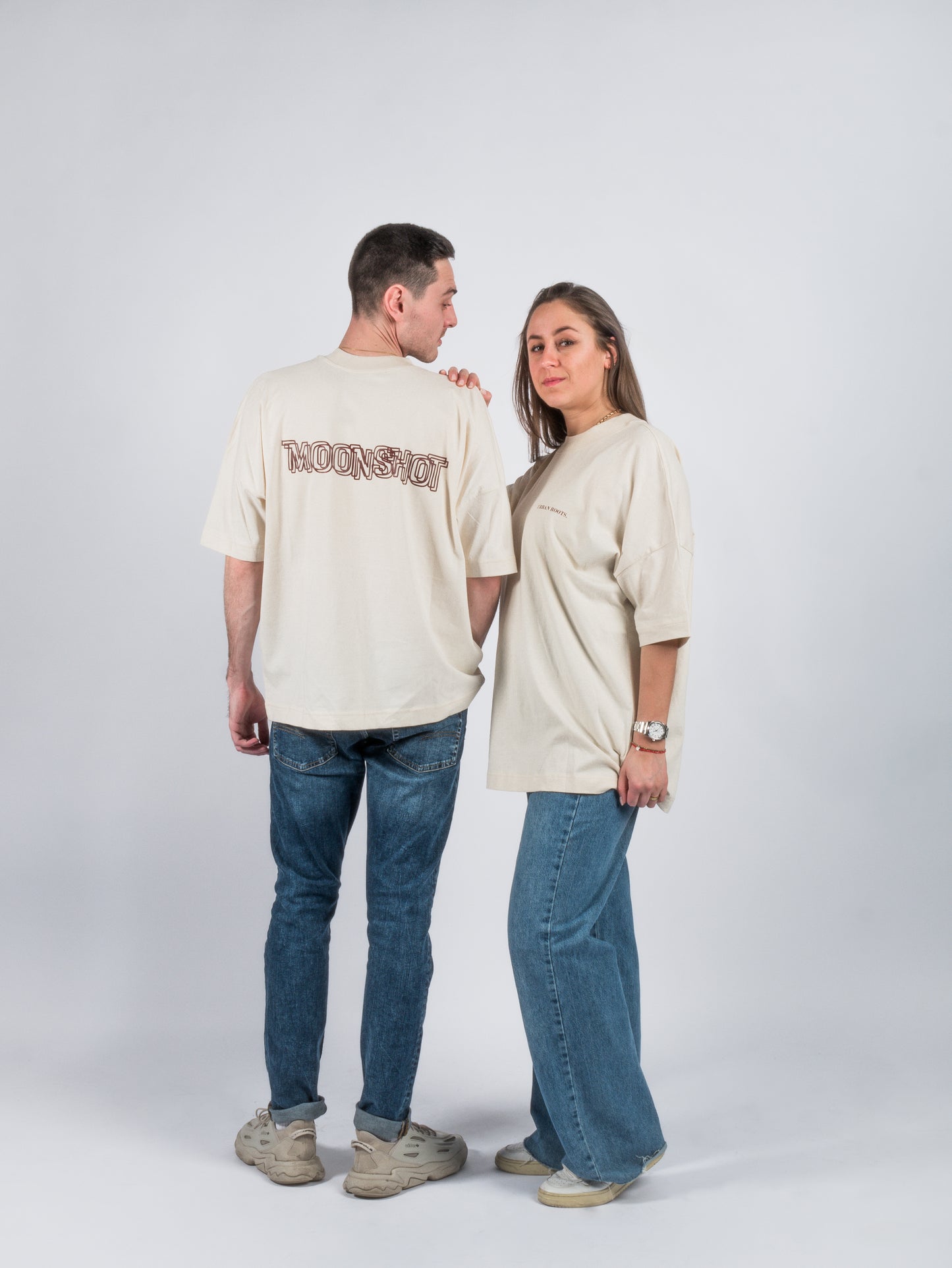 Tee Moonshot beige burgundy