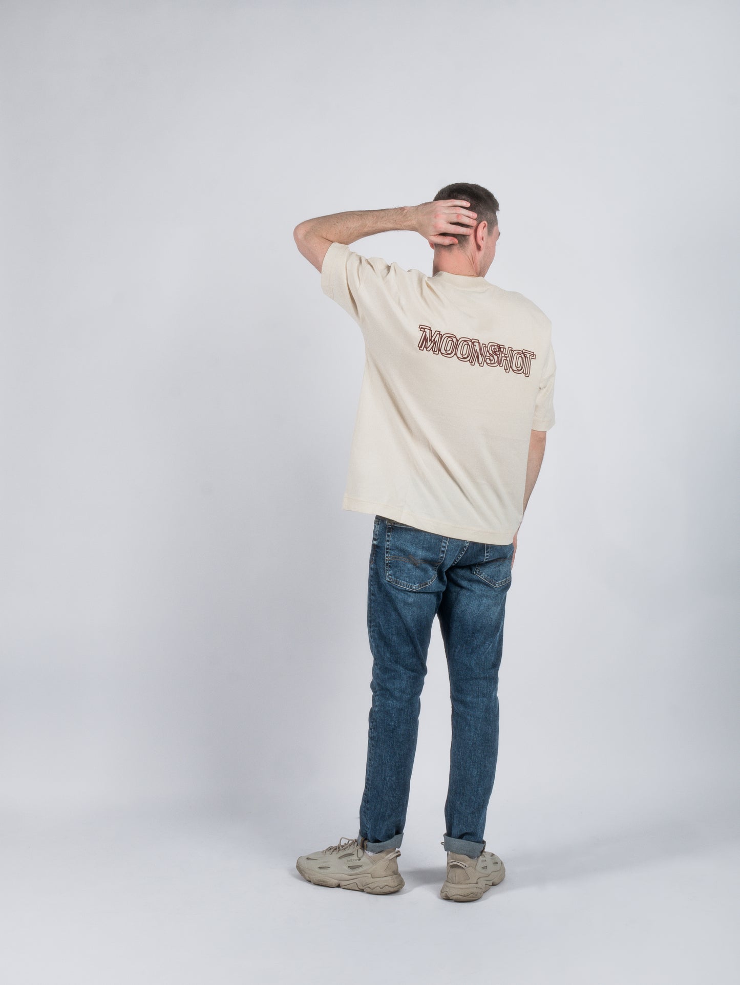 Tee Moonshot beige burgundy
