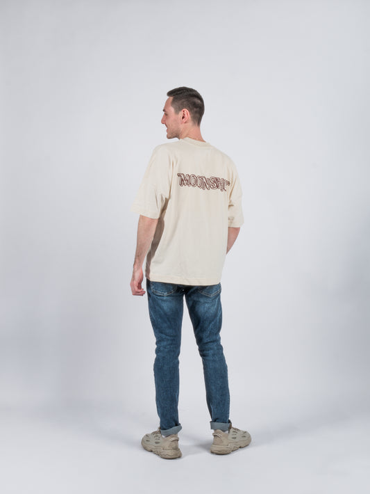 Tee Moonshot beige burgundy