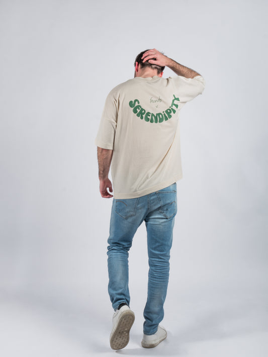 Tee Serendipity x friends beige green