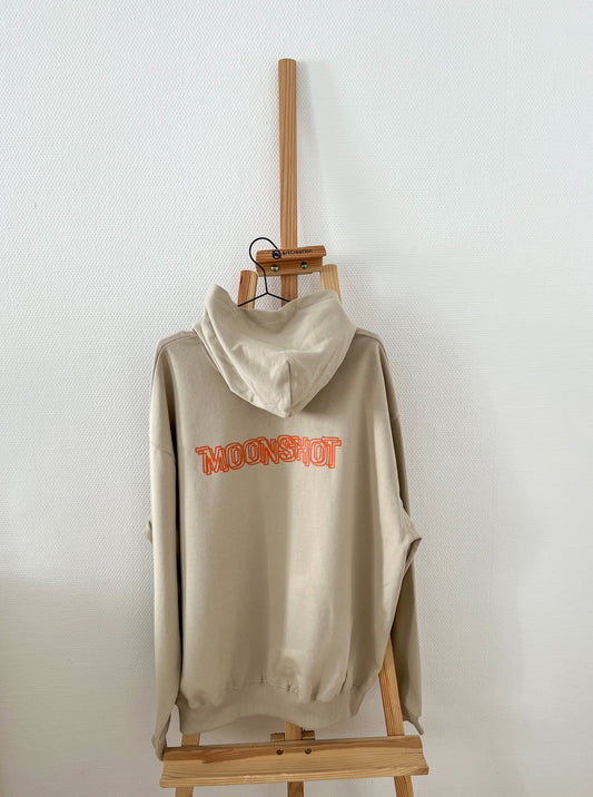 Hoodie Moonshot beige orange