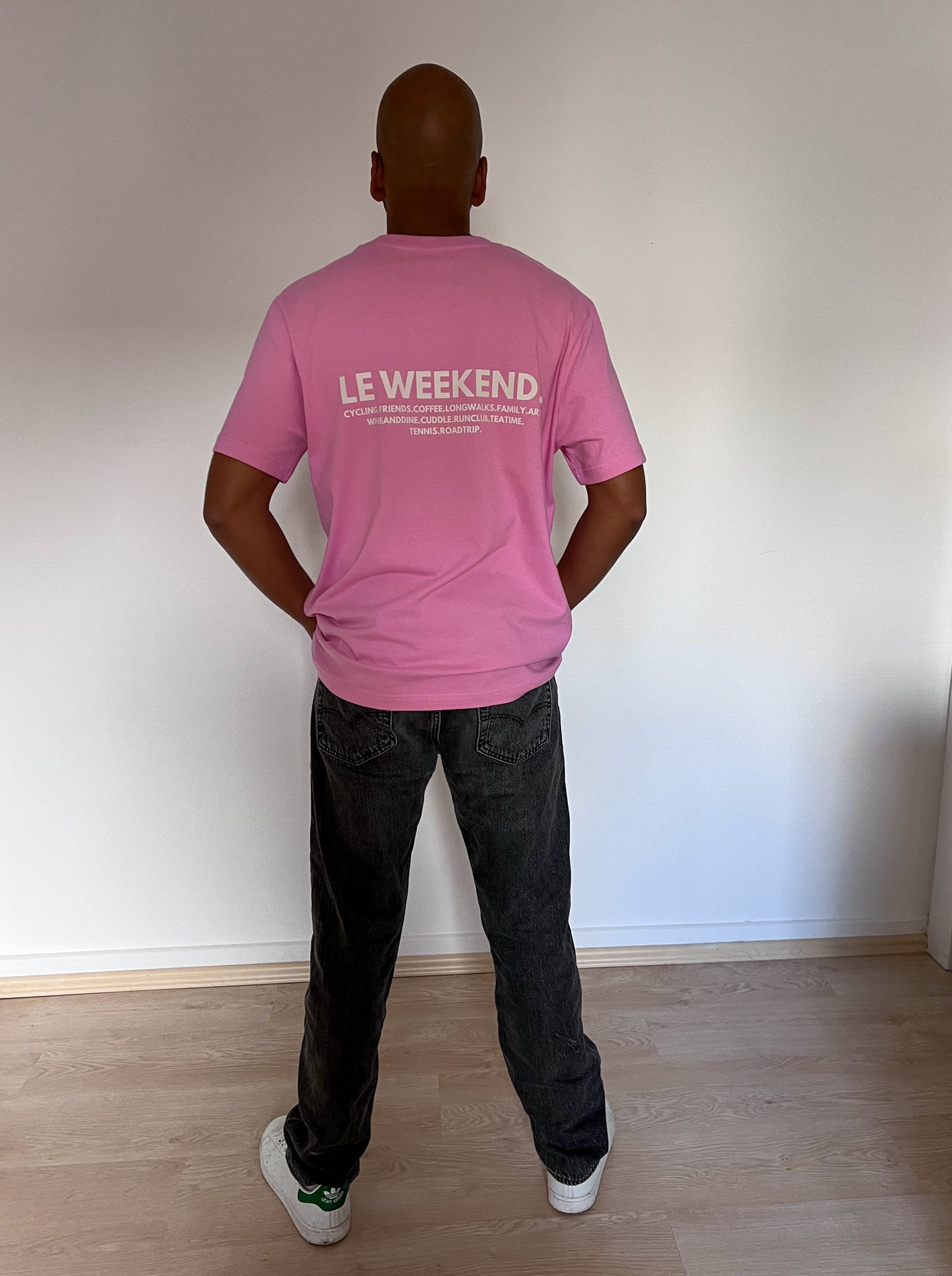 Tee Le Weekend. Summer edition pink/white