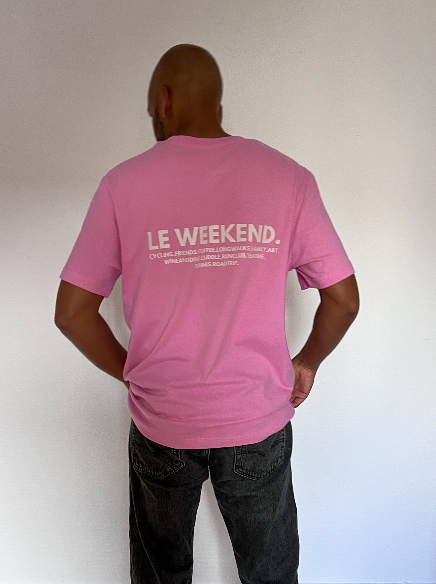 Tee Le Weekend. Summer edition pink/white