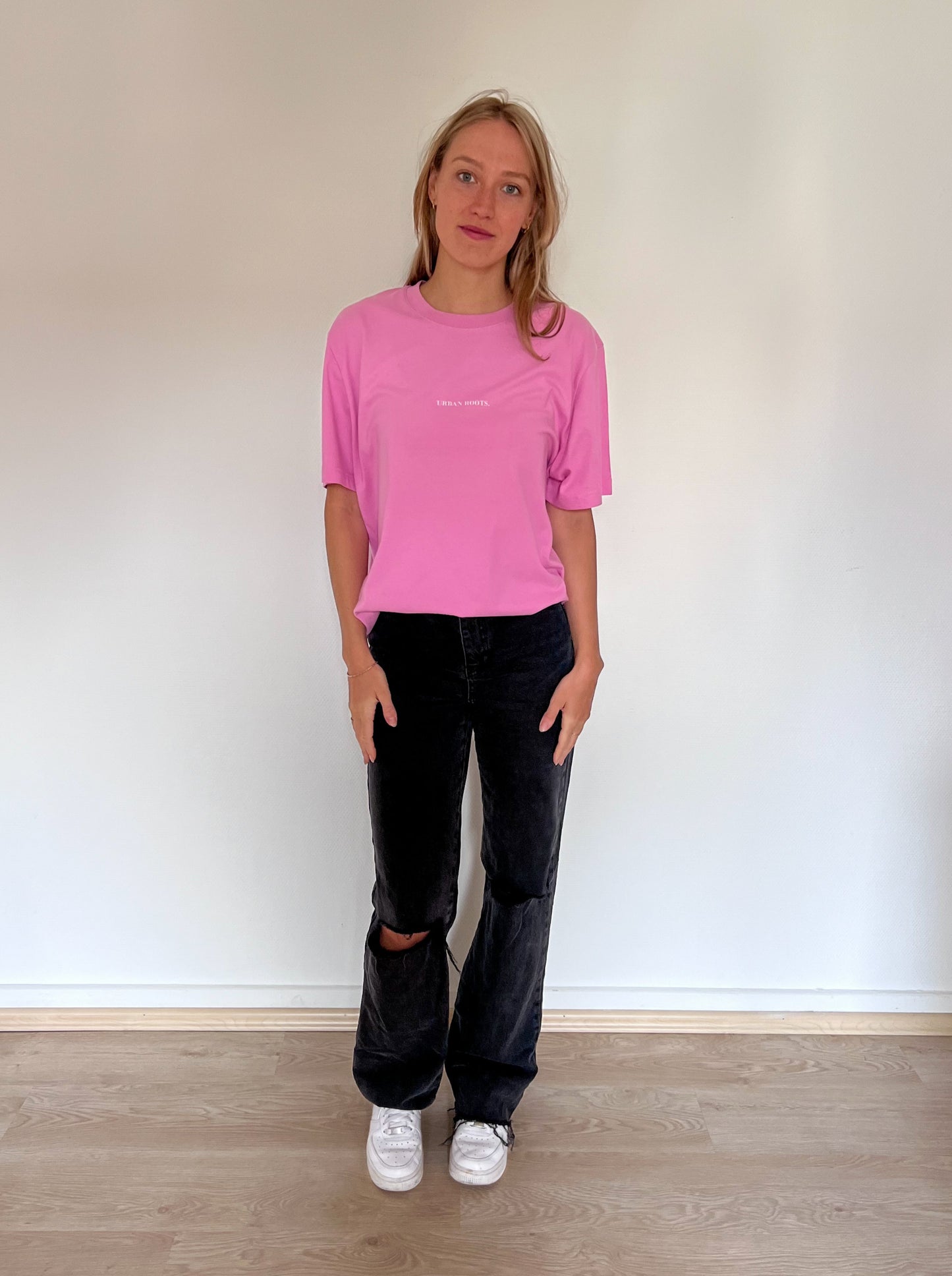 Tee Le Weekend. Summer edition pink/white